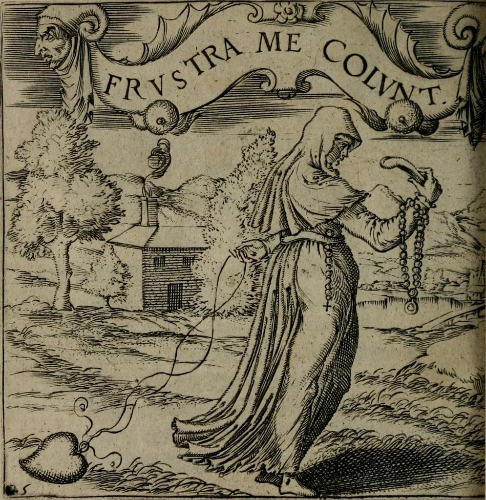 An illustration from Monumenta emblematorum Christianorum virtutum : tum politicarum, tum oeconomicarum chorum centuria una adumbrantia. ..., 1619, leaf 137