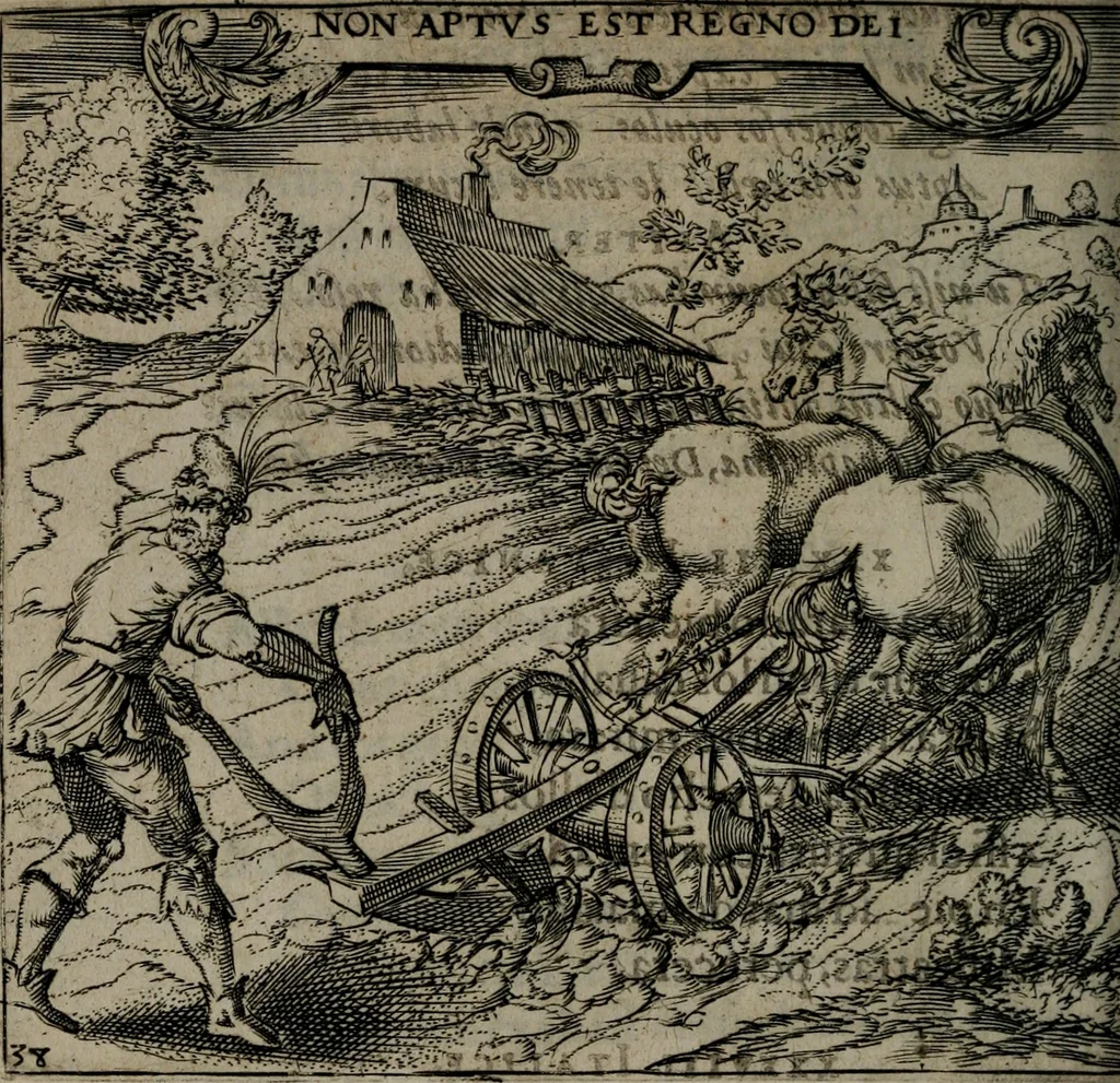 An illustration from Monumenta emblematorum Christianorum virtutum : tum politicarum, tum oeconomicarum chorum centuria una adumbrantia. ..., 1619, leaf 189