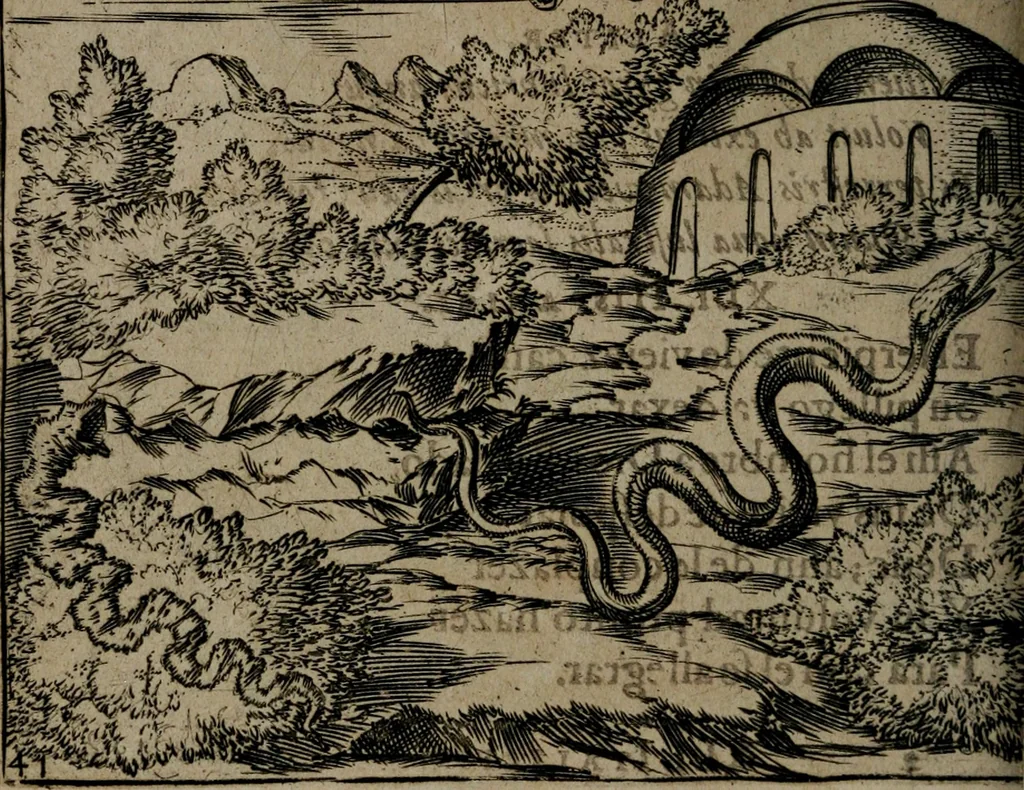 An illustration from Monumenta emblematorum Christianorum virtutum : tum politicarum, tum oeconomicarum chorum centuria una adumbrantia. ..., 1619, leaf 201