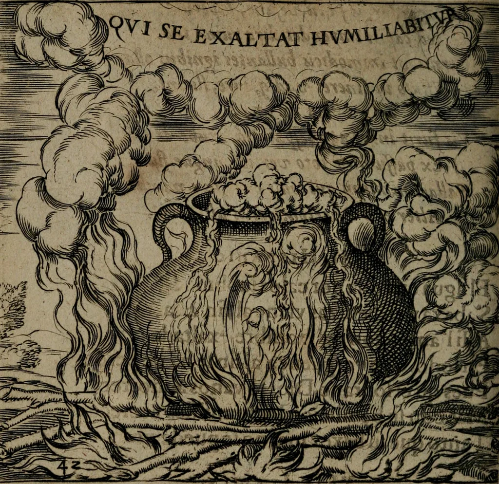 An illustration from Monumenta emblematorum Christianorum virtutum : tum politicarum, tum oeconomicarum chorum centuria una adumbrantia. ..., 1619, leaf 205