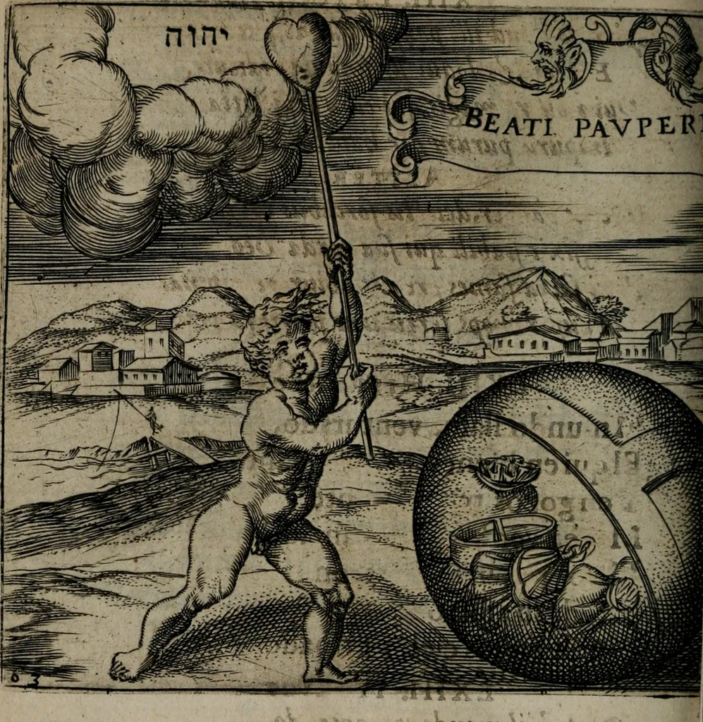 An illustration from Monumenta emblematorum Christianorum virtutum : tum politicarum, tum oeconomicarum chorum centuria una adumbrantia. ..., 1619, leaf 289