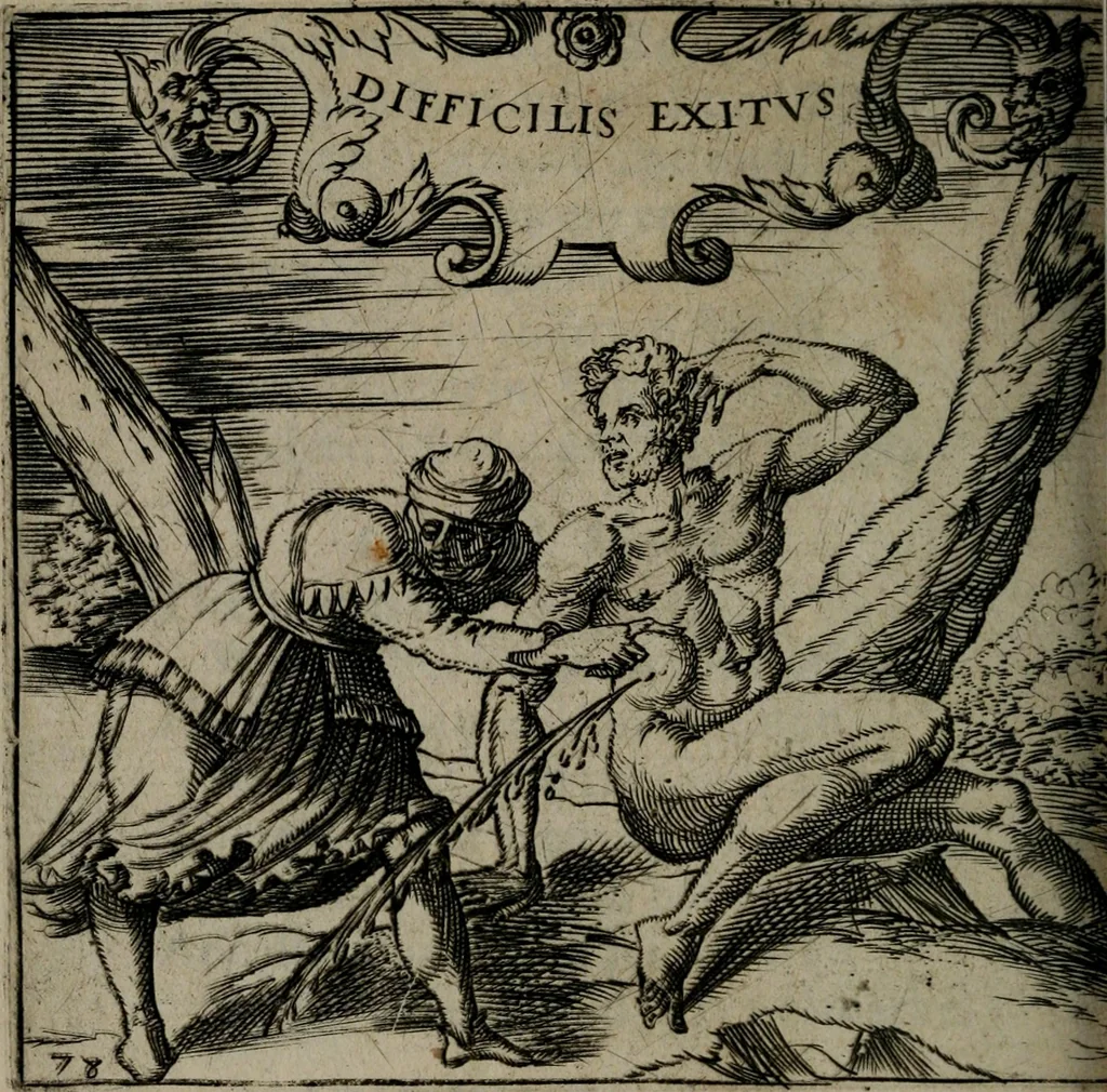 An illustration from Monumenta emblematorum Christianorum virtutum : tum politicarum, tum oeconomicarum chorum centuria una adumbrantia. ..., 1619, leaf 349