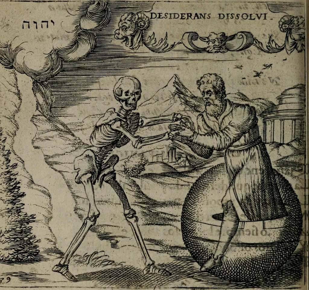 An illustration from Monumenta emblematorum Christianorum virtutum : tum politicarum, tum oeconomicarum chorum centuria una adumbrantia. ..., 1619, leaf 393