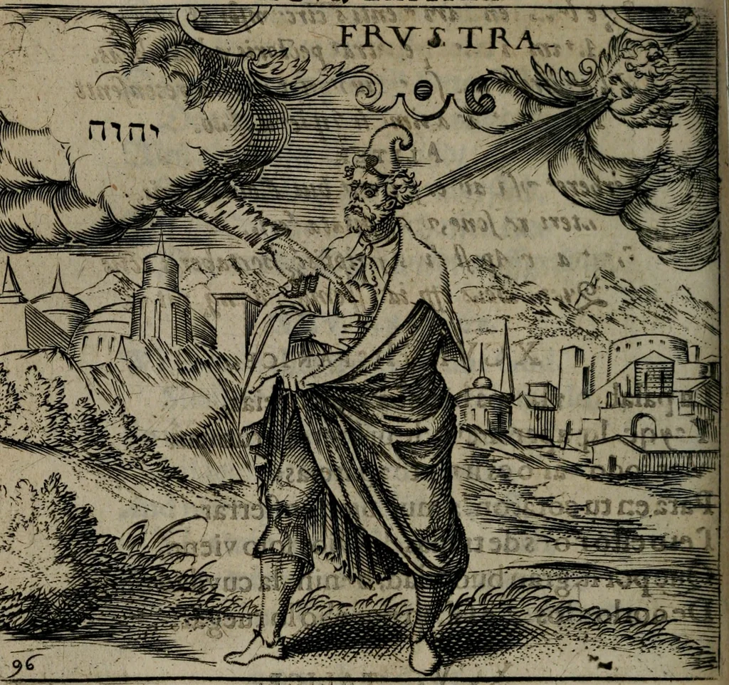 An illustration from Monumenta emblematorum Christianorum virtutum : tum politicarum, tum oeconomicarum chorum centuria una adumbrantia. ..., 1619, leaf 421