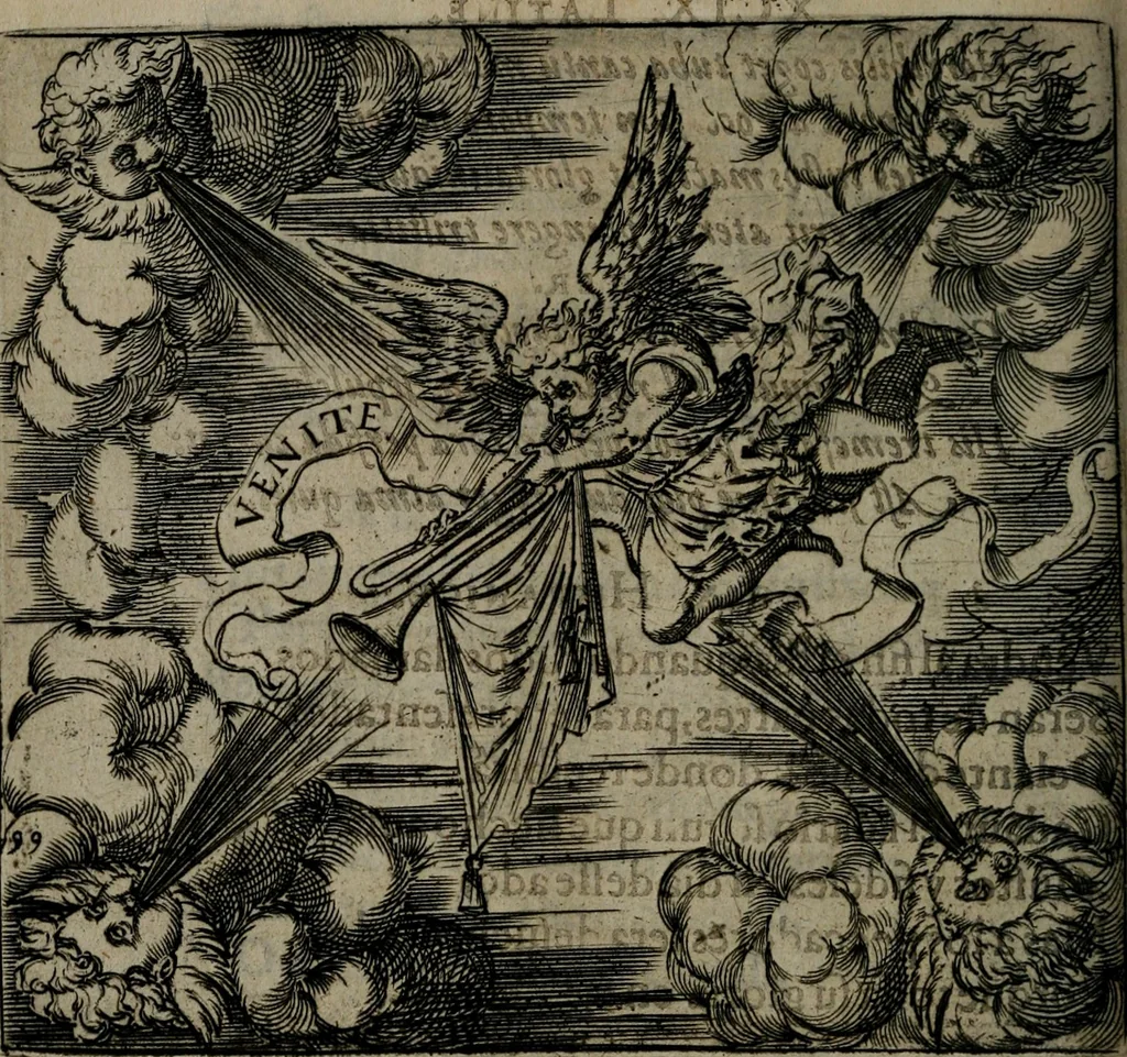 An illustration from Monumenta emblematorum Christianorum virtutum : tum politicarum, tum oeconomicarum chorum centuria una adumbrantia. ..., 1619, leaf 433