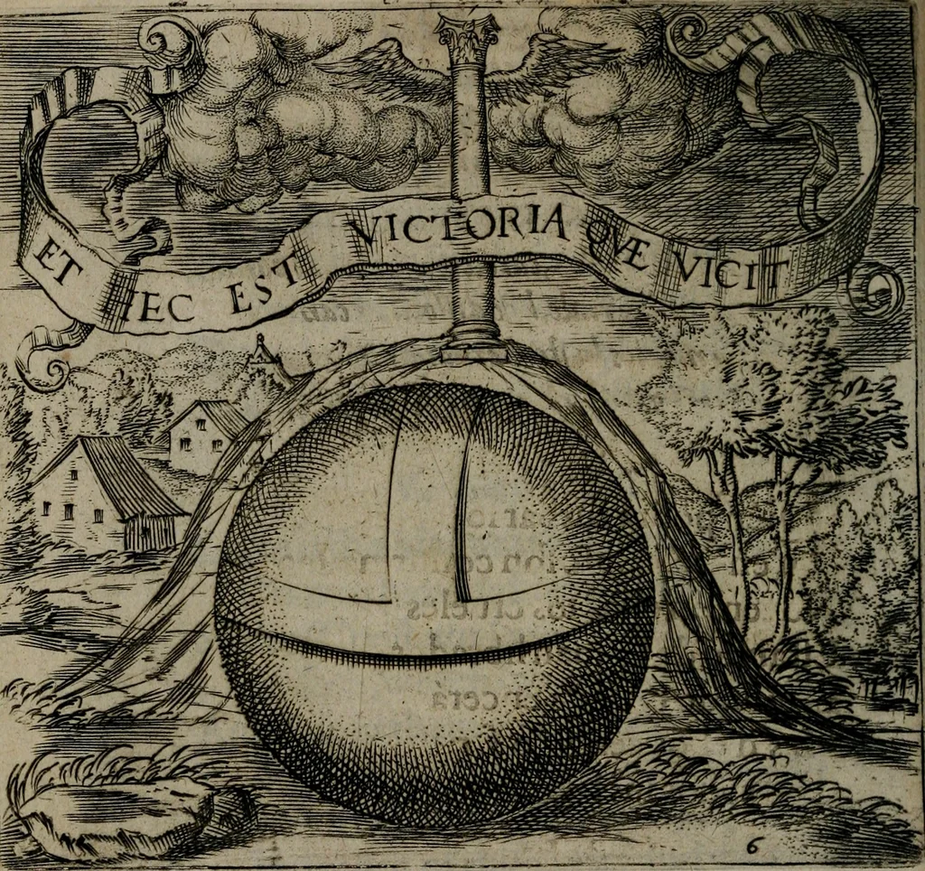 An illustration from Monumenta emblematorum Christianorum virtutum : tum politicarum, tum oeconomicarum chorum centuria una adumbrantia. ..., 1619, leaf 61
