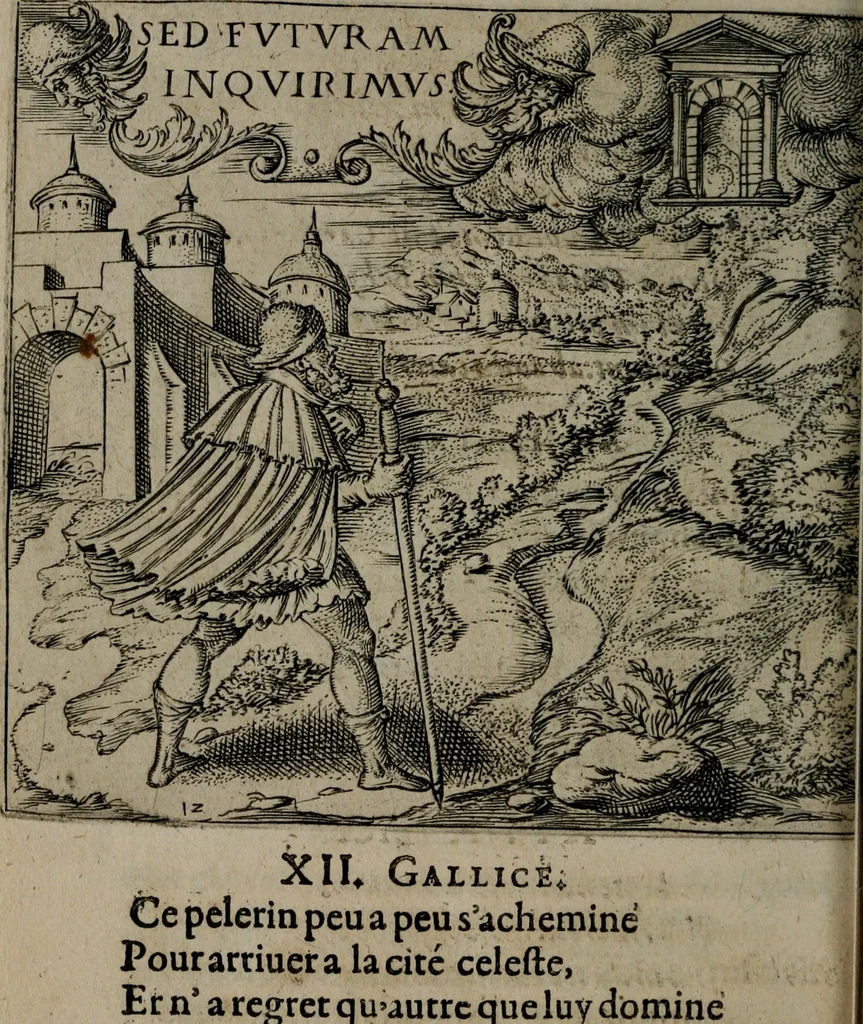 An illustration from Monumenta emblematorum Christianorum virtutum : tum politicarum, tum oeconomicarum chorum centuria una adumbrantia. ..., 1619, leaf 85