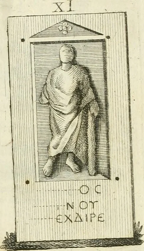 An illustration from Monumenta Graeca ex museo equitis ac senatoris Iacobi NaniI veneti, 1785, leaf 274