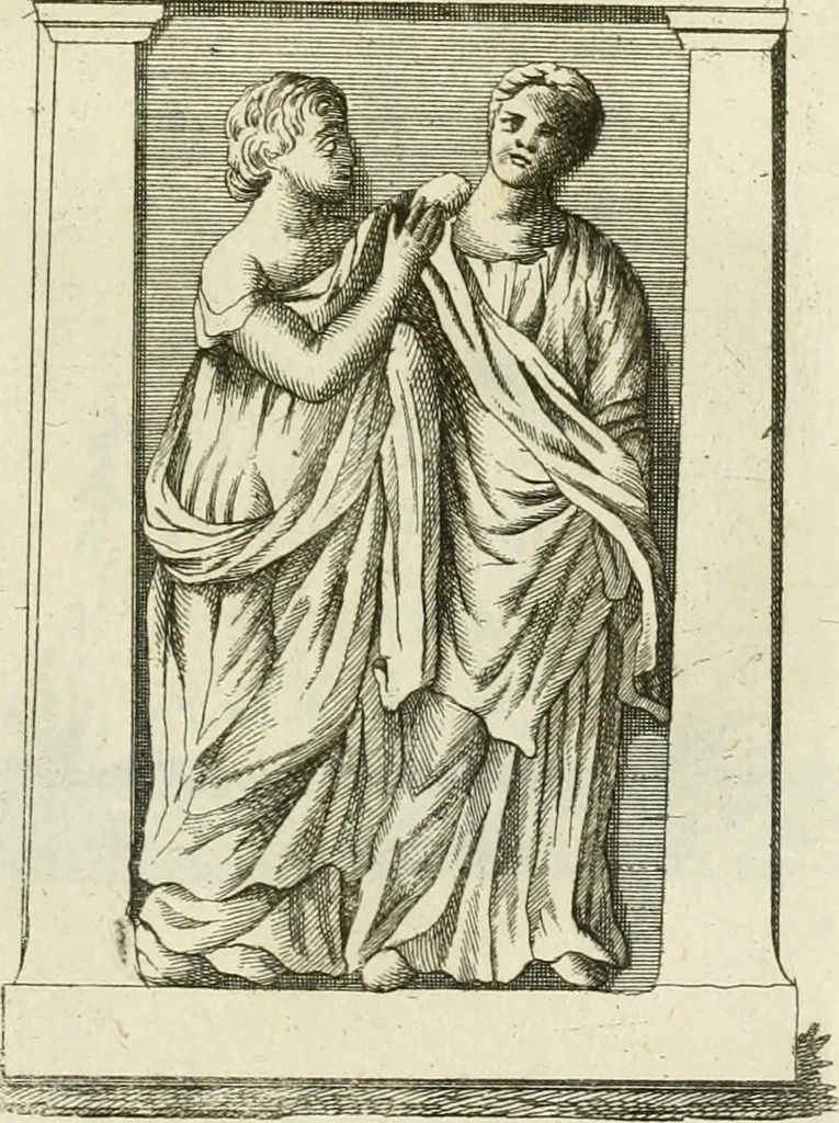 An illustration from Monumenta Graeca ex museo equitis ac senatoris Iacobi NaniI veneti, 1785, leaf 276