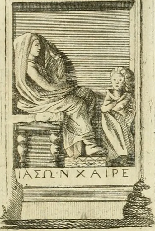 An illustration from Monumenta Graeca ex museo equitis ac senatoris Iacobi NaniI veneti, 1785, leaf 278