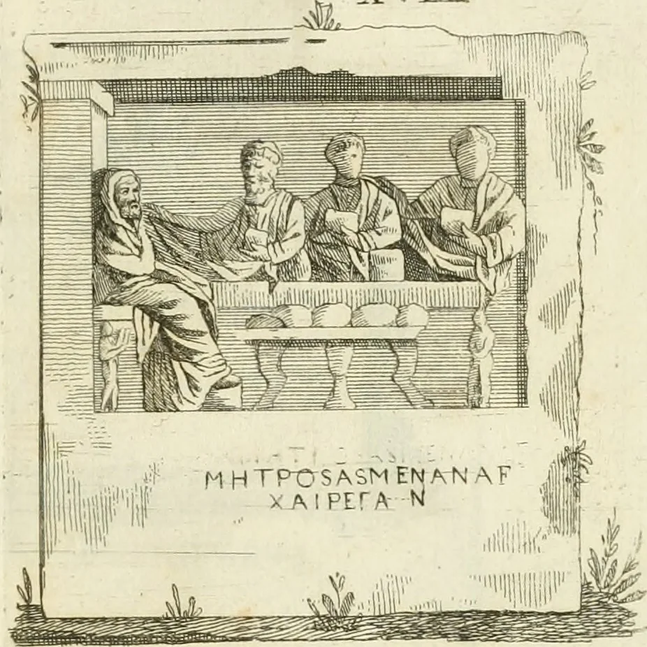 An illustration from Monumenta Graeca ex museo equitis ac senatoris Iacobi NaniI veneti, 1785, leaf 278