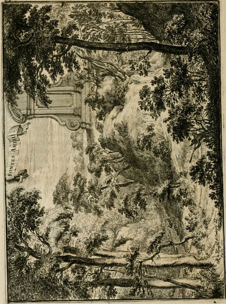 An illustration from Monumenta Paderbornensia : ex historia Romana, Francica, Saxonica eruta, et novis inscriptionibus, figuris, tabulis geographicis & notis illustrata. Accedunt Caroli M. Capitulatio de partibus Saxoniae, ex antiquissimo MS. Palatino Bibliothecae Vaticanae, & Panegyricus Paderbornensis, 1672, leaf 113