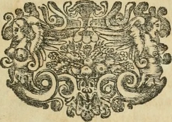 An illustration from Monumenta Paderbornensia : ex historia Romana, Francica, Saxonica eruta, et novis inscriptionibus, figuris, tabulis geographicis & notis illustrata. Accedunt Caroli M. Capitulatio de partibus Saxoniae, ex antiquissimo MS. Palatino Bibliothecae Vaticanae, & Panegyricus Paderbornensis, 1672, leaf 264