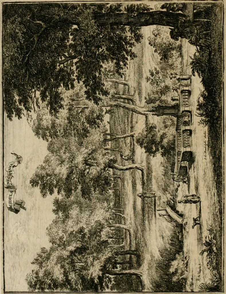 An illustration from Monumenta Paderbornensia : ex historia Romana, Francica, Saxonica eruta, et novis inscriptionibus, figuris, tabulis geographicis & notis illustrata. Accedunt Caroli M. Capitulatio de partibus Saxoniae, ex antiquissimo MS. Palatino Bibliothecae Vaticanae, & Panegyricus Paderbornensis, 1672, leaf 329
