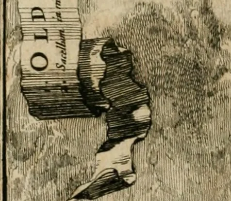 An illustration from Monumenta Paderbornensia : ex historia Romana, Francica, Saxonica eruta, et novis inscriptionibus, figuris, tabulis geographicis & notis illustrata. Accedunt Caroli M. Capitulatio de partibus Saxoniae, ex antiquissimo MS. Palatino Bibliothecae Vaticanae, & Panegyricus Paderbornensis, 1672, leaf 339