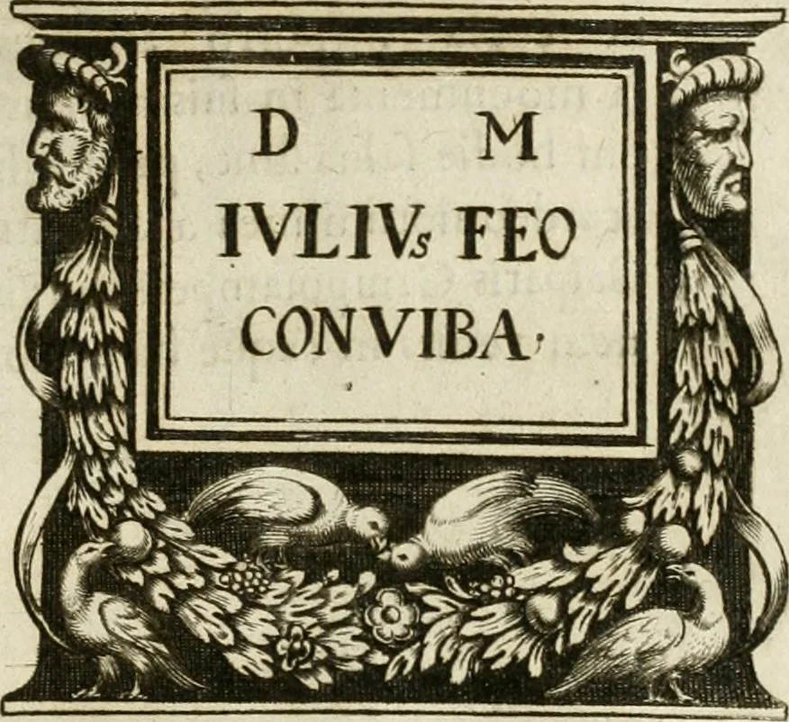 An illustration from Monumenta Patauina, Sertorii Vrsati studio collecta, digesta, explicata, suisque iconibus expressa, 1652, leaf 164