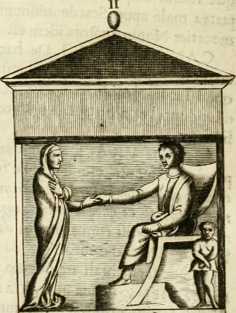 An illustration from Monumenta Patauina, Sertorii Vrsati studio collecta, digesta, explicata, suisque iconibus expressa, 1652, leaf 301
