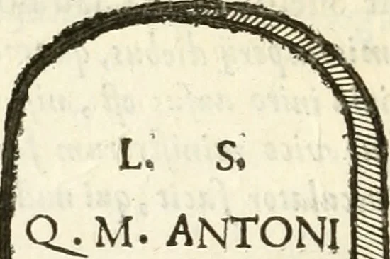 An illustration from Monumenta Patauina, Sertorii Vrsati studio collecta, digesta, explicata, suisque iconibus expressa, 1652, leaf 307