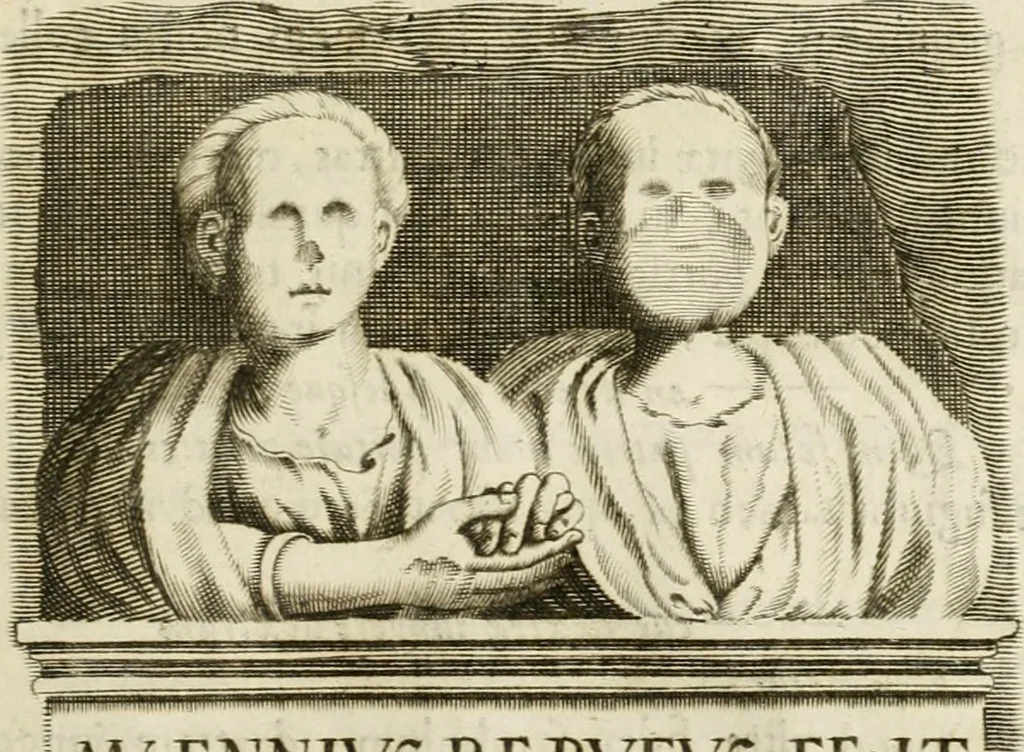 An illustration from Monumenta Patauina, Sertorii Vrsati studio collecta, digesta, explicata, suisque iconibus expressa, 1652, leaf 316