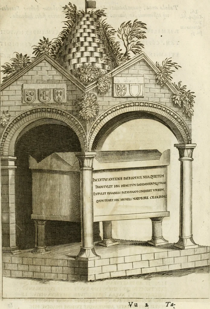 An illustration from Monumenta Patauina, Sertorii Vrsati studio collecta, digesta, explicata, suisque iconibus expressa, 1652, leaf 364