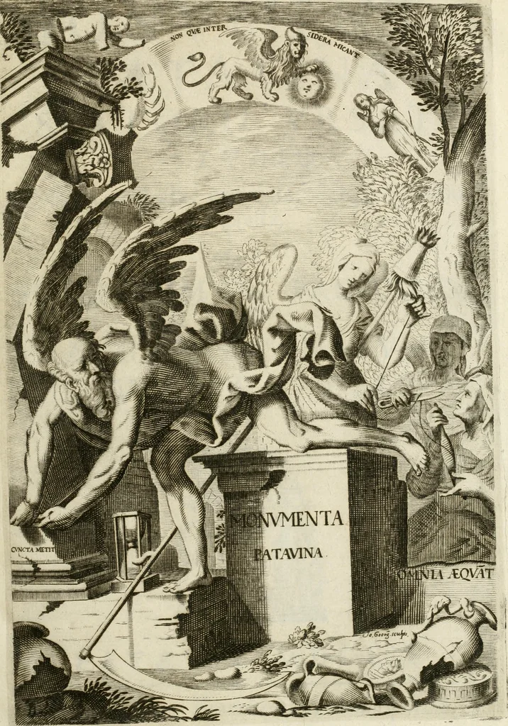 An illustration from Monumenta Patauina, Sertorii Vrsati studio collecta, digesta, explicata, suisque iconibus expressa, 1652, leaf 4