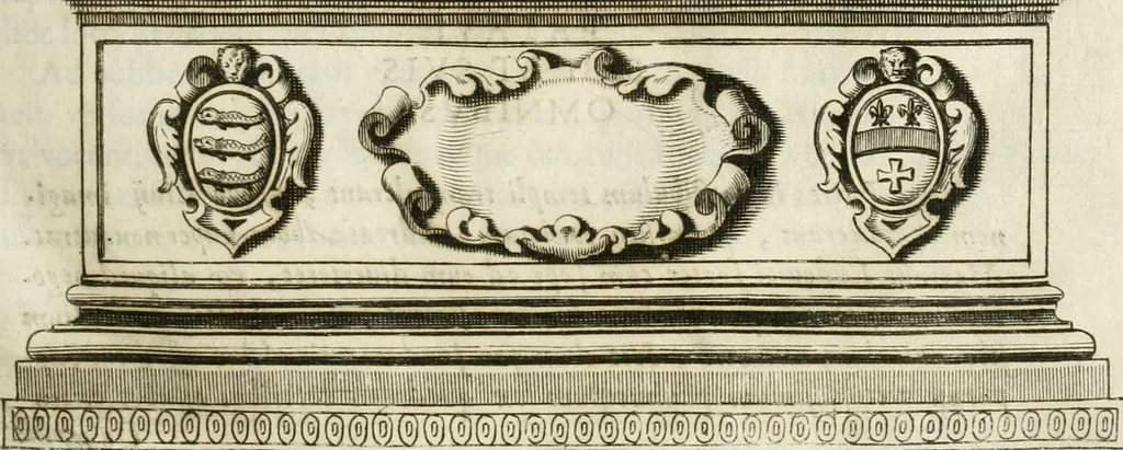 An illustration from Monumenta Patauina, Sertorii Vrsati studio collecta, digesta, explicata, suisque iconibus expressa, 1652, leaf 52