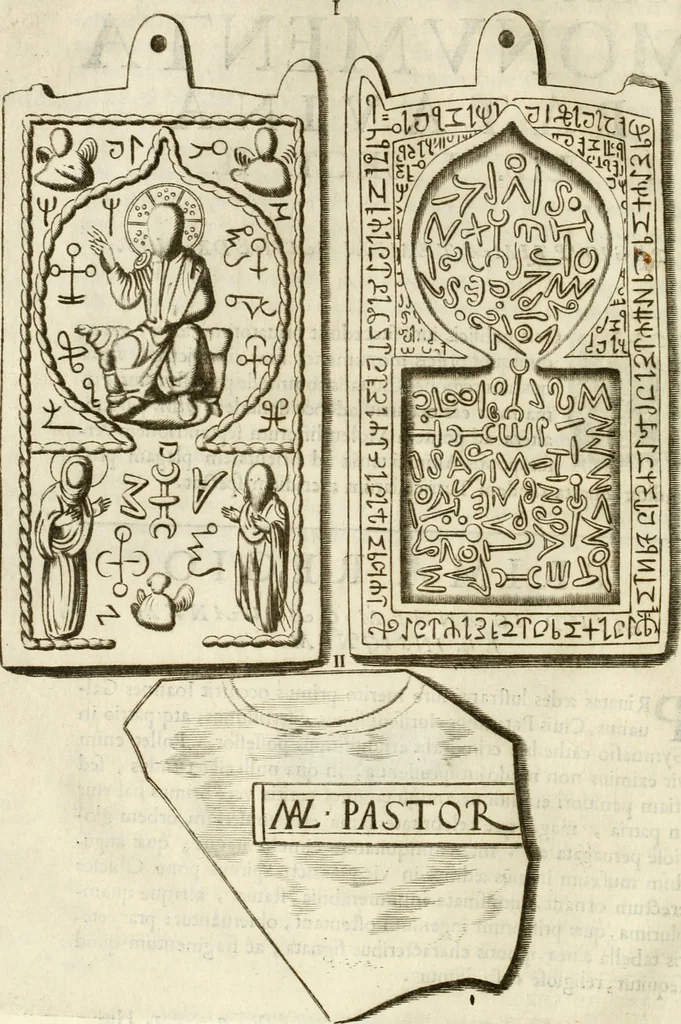 An illustration from Monumenta Patauina, Sertorii Vrsati studio collecta, digesta, explicata, suisque iconibus expressa, 1652, leaf 61