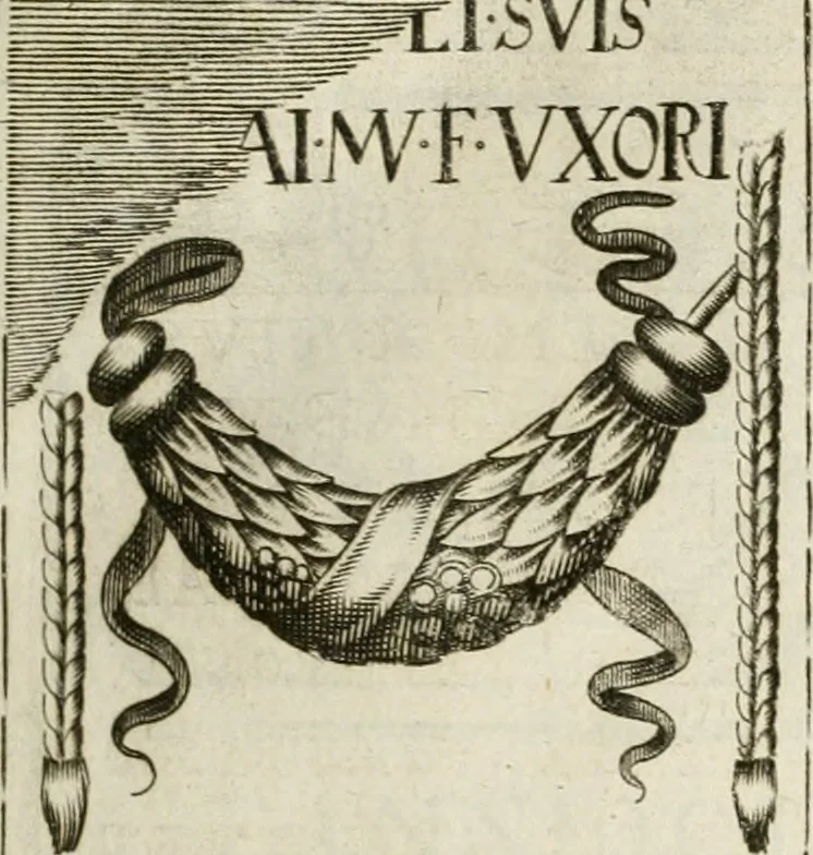 An illustration from Monumenta Patauina, Sertorii Vrsati studio collecta, digesta, explicata, suisque iconibus expressa, 1652, leaf 76