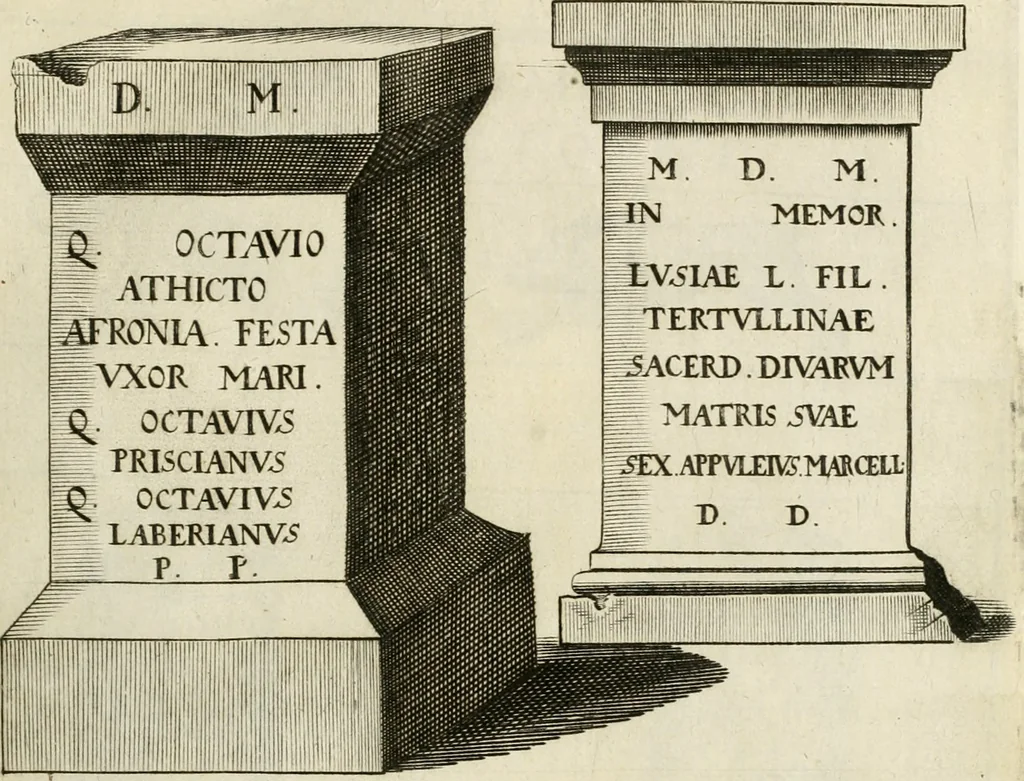An illustration from Monumenta Patauina, Sertorii Vrsati studio collecta, digesta, explicata, suisque iconibus expressa, 1652, leaf 84