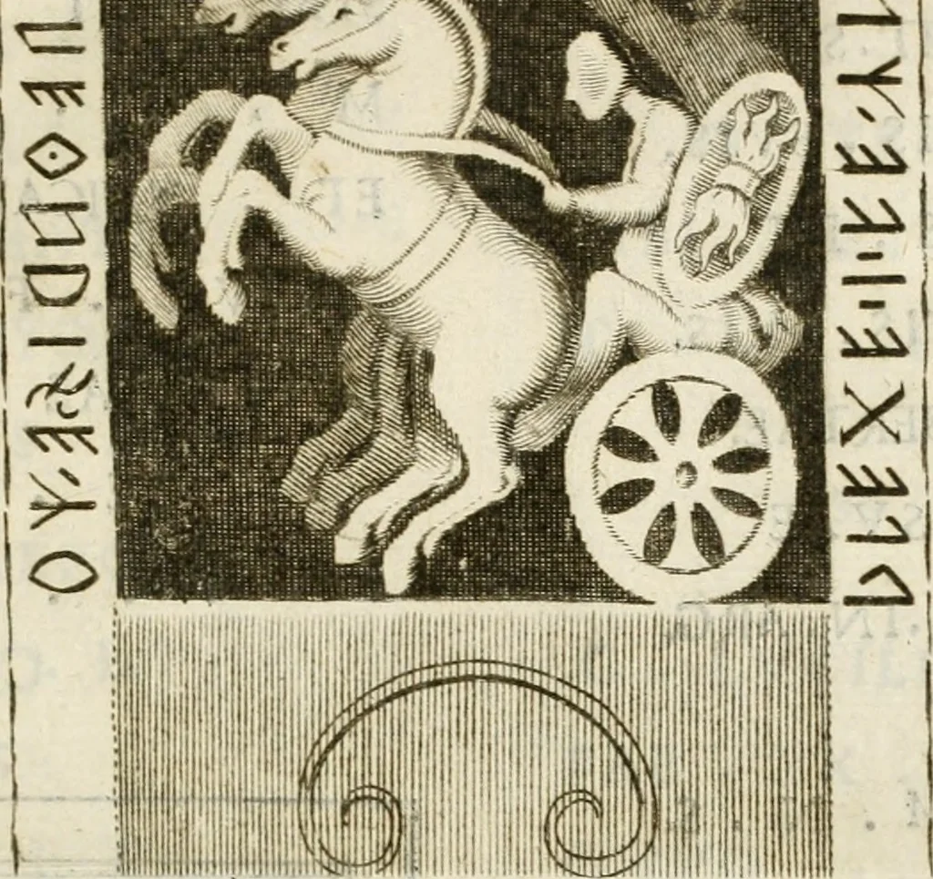An illustration from Monumenta Patauina, Sertorii Vrsati studio collecta, digesta, explicata, suisque iconibus expressa, 1652, leaf 90