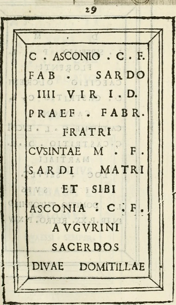 An illustration from Monumenta Patauina, Sertorii Vrsati studio collecta, digesta, explicata, suisque iconibus expressa, 1652, leaf 90
