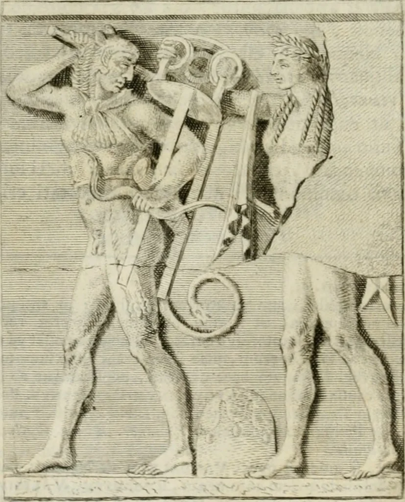 An illustration from Monumenta peloponnesia : commentariis explicata, 1761, leaf 177