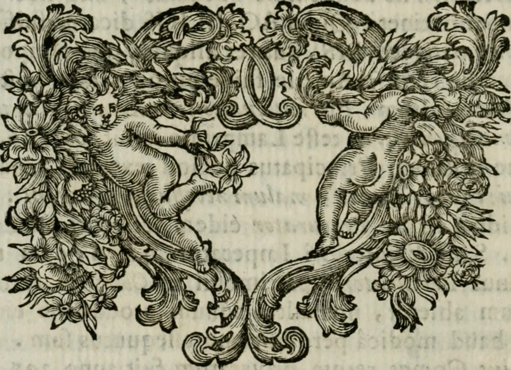 An illustration from Monumenta veteris Antii, hoc est, Inscriptio M. Aquilii et tabula solis Mithrae variis figuris & symbolis exsculpta quae nuper inibi reperta, nunc prodeunt commentari illustrata, & accuratè explicata : accedunt Dissertationes de Beleno et aliis quibusdam Aquilejensium diis. et De colonia Forojuliensi, 1700, leaf 103