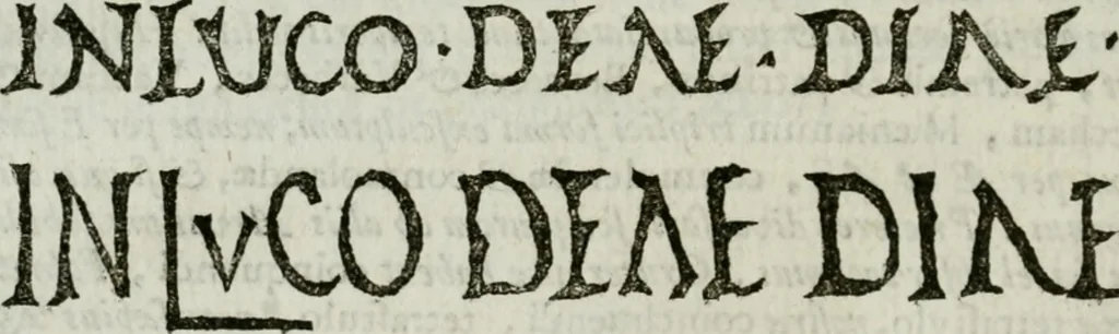 An illustration from Monumenta veteris Antii, hoc est, Inscriptio M. Aquilii et tabula solis Mithrae variis figuris & symbolis exsculpta quae nuper inibi reperta, nunc prodeunt commentari illustrata, & accuratè explicata : accedunt Dissertationes de Beleno et aliis quibusdam Aquilejensium diis. et De colonia Forojuliensi, 1700, leaf 409