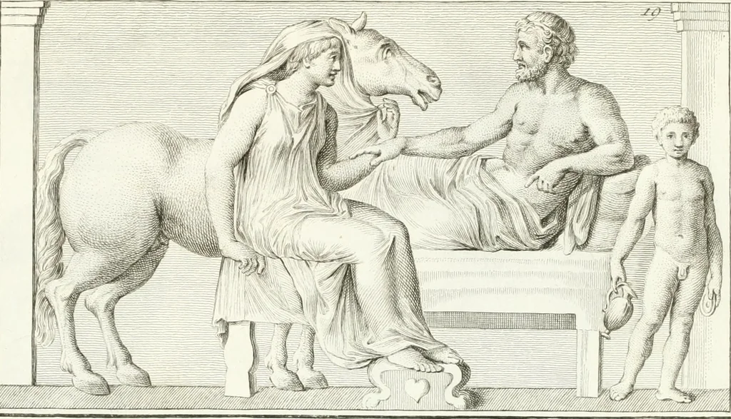 An illustration from Monumenti antichi inediti, 1767, leaf 146