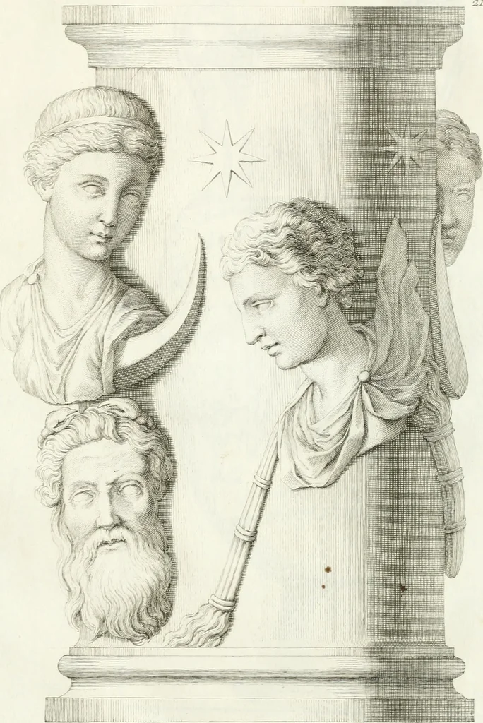 An illustration from Monumenti antichi inediti, 1767, leaf 148