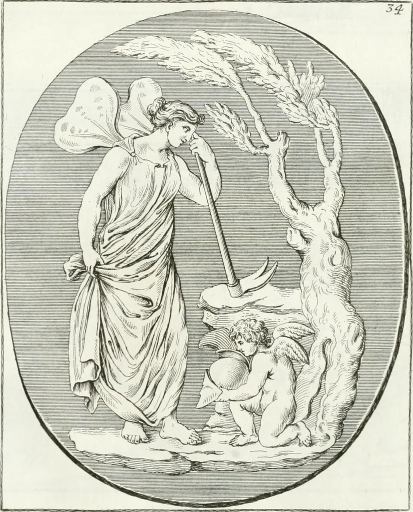 An illustration from Monumenti antichi inediti, 1767, leaf 160