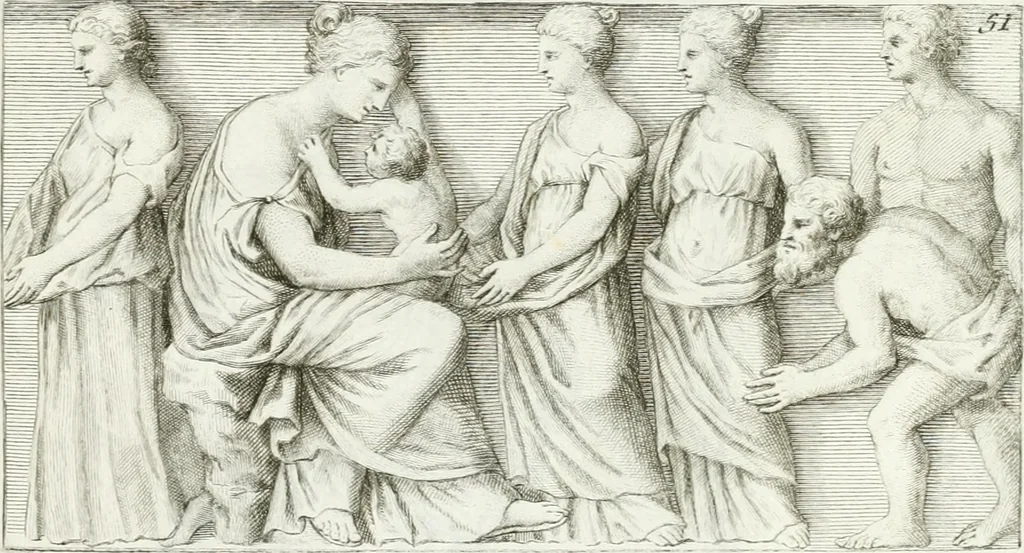 An illustration from Monumenti antichi inediti, 1767, leaf 174