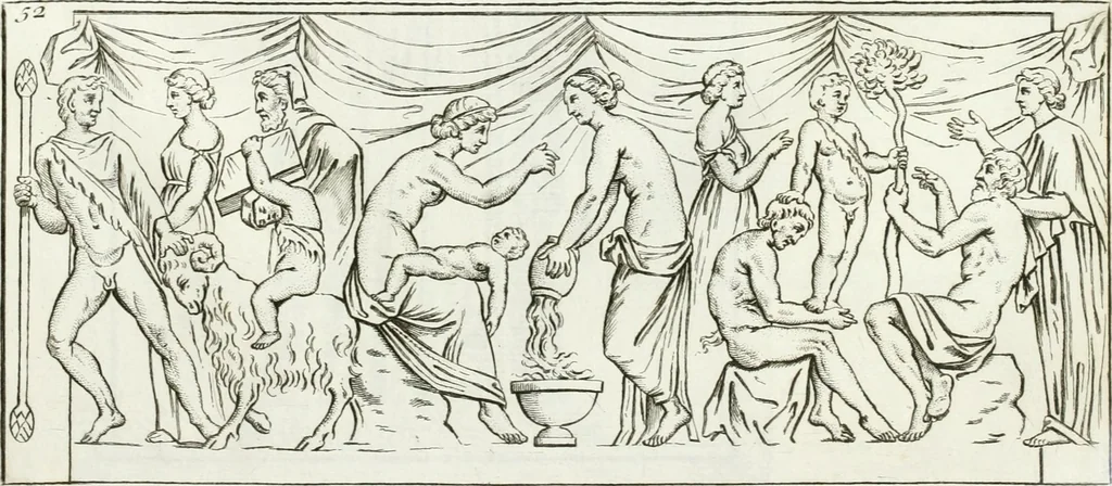 An illustration from Monumenti antichi inediti, 1767, leaf 174