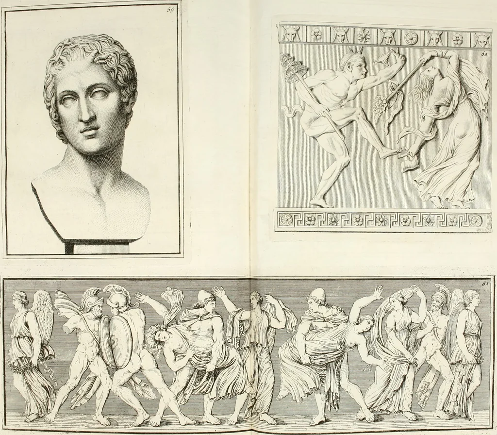 An illustration from Monumenti antichi inediti, 1767, leaf 185