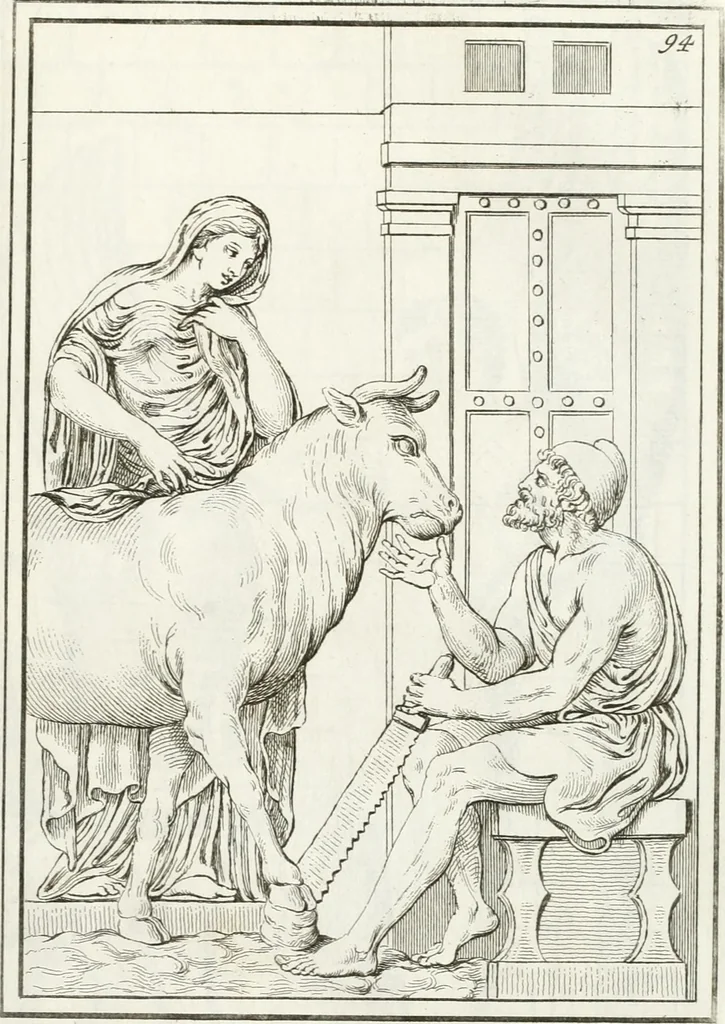An illustration from Monumenti antichi inediti, 1767, leaf 220