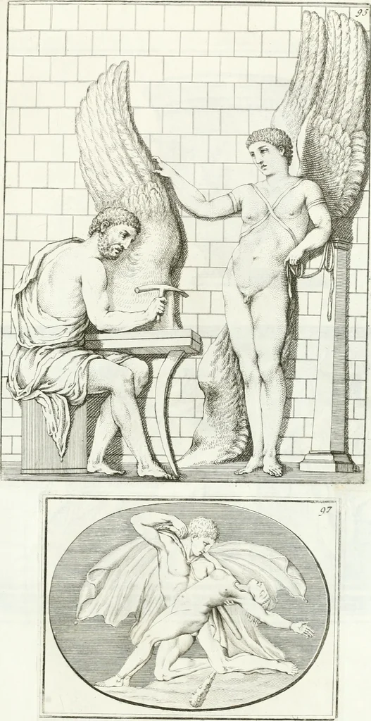 An illustration from Monumenti antichi inediti, 1767, leaf 222