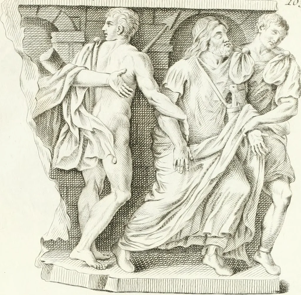 An illustration from Monumenti antichi inediti, 1767, leaf 232