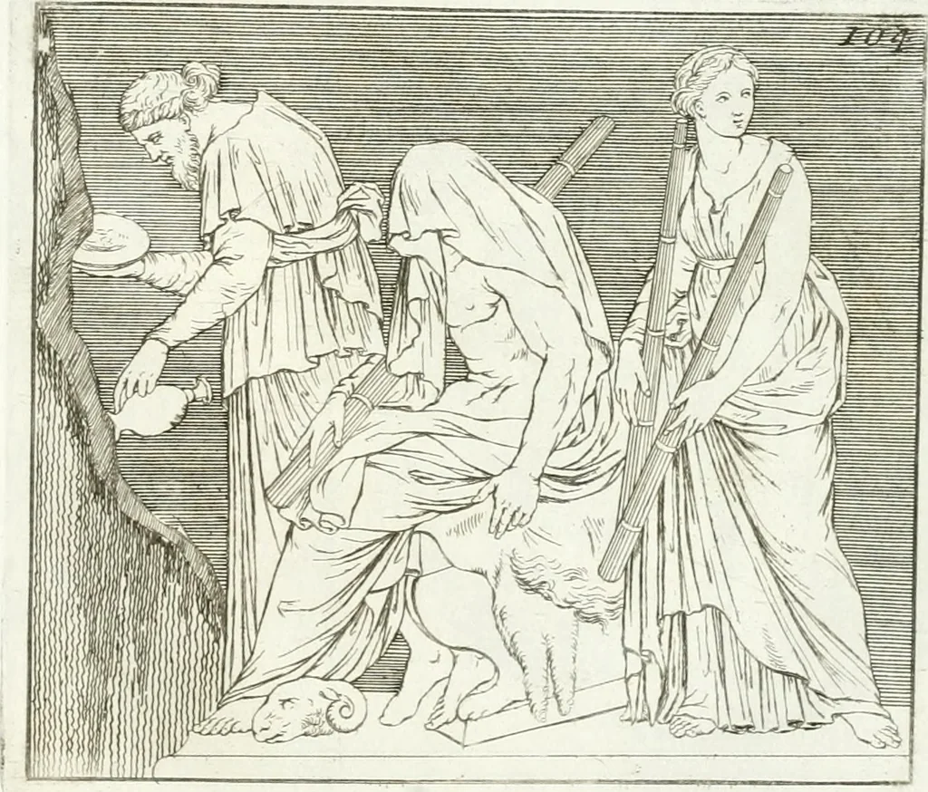 An illustration from Monumenti antichi inediti, 1767, leaf 232