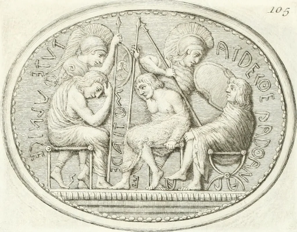 An illustration from Monumenti antichi inediti, 1767, leaf 234