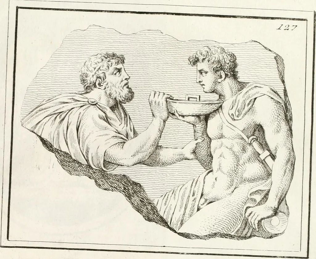 An illustration from Monumenti antichi inediti, 1767, leaf 254