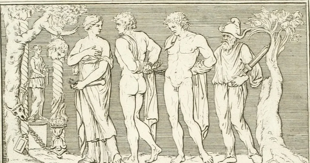 An illustration from Monumenti antichi inediti, 1767, leaf 276