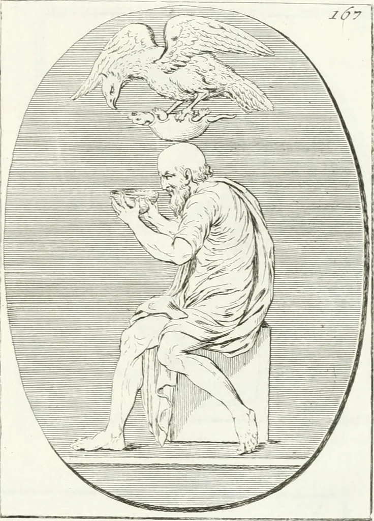 An illustration from Monumenti antichi inediti, 1767, leaf 296