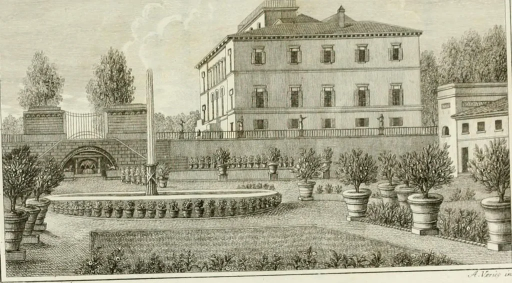 An illustration from Monumenti del Giardino Puccini, 1845, leaf 89