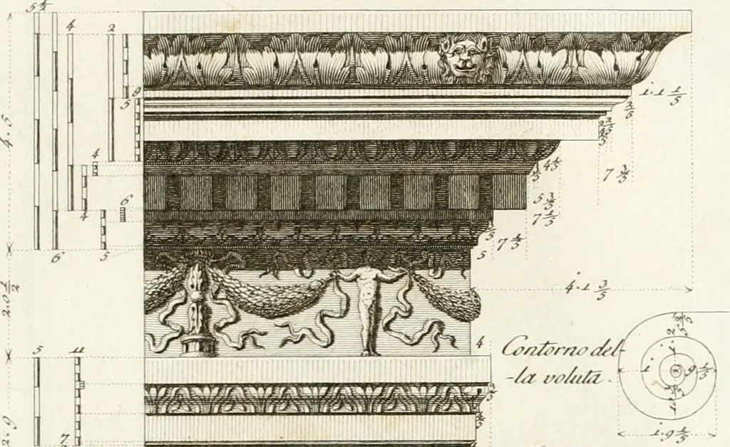 An illustration from Monumenti di fabbriche antiche estratti dai disegni dei piu celebri autori, 1796, leaf 142